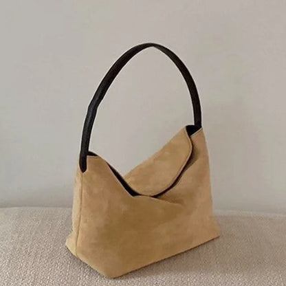 Retro Suede Shoulder Bag – Women's Casual Handbag