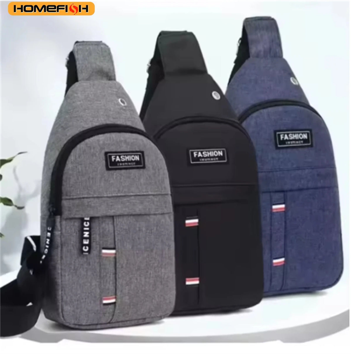 Homefish Men S One Shoulder Crossbody Chest Bag Large Capacity Small Shoulder Bag