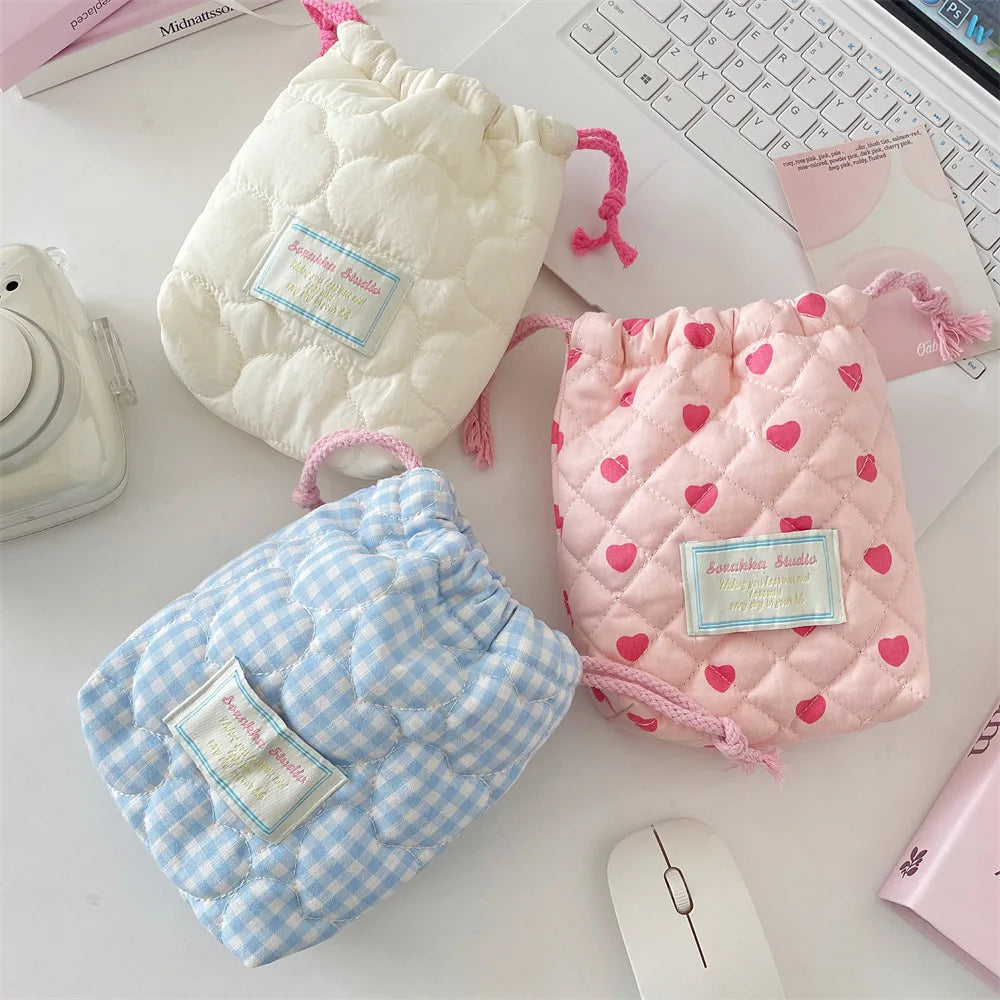 Anti-Scratch Drawstring Camera Bag Small Design Handbag Storage Dustproof Anti-Fall Lipstick Outdoor