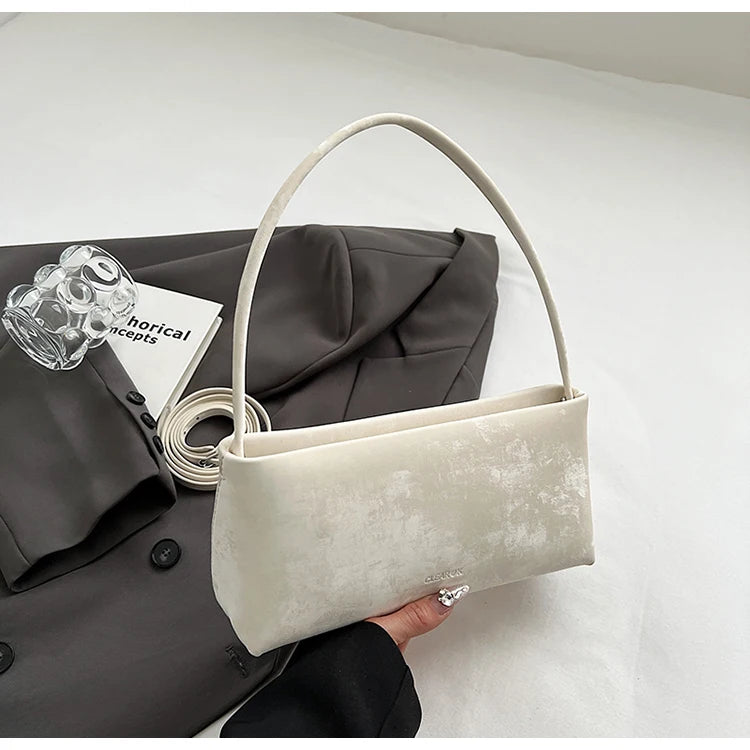 Square Underarm Shoulder Bag for Women – Trendy PU Leather Crossbody