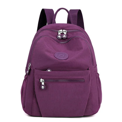 Multi-Pocket Nylon Tote Bag Lightweight Nylon Backpack Women - Waterproof