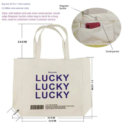 Canvas Tote Bag for Women – Large Capacity Graphic Shoulder Shopper