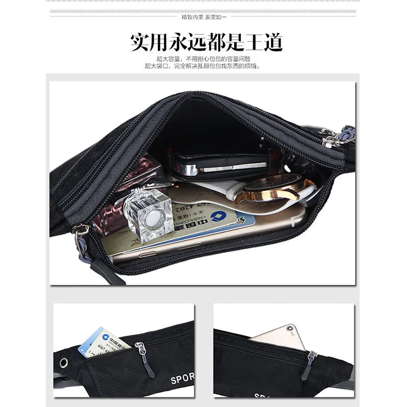 Ultra-Thin Multi-Functional Running Waist Bag Men S Sports Outdoor Close-Fitting Invisible