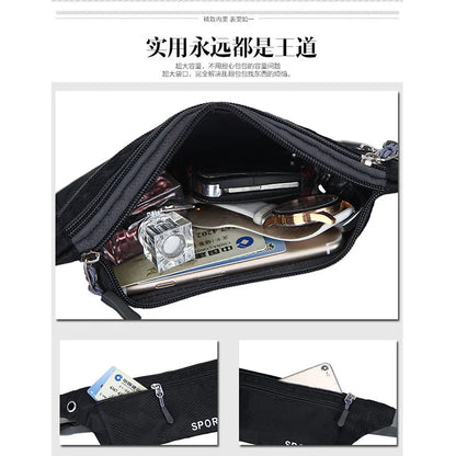 Ultra-Thin Multi-Functional Running Waist Bag Men S Sports Outdoor Close-Fitting Invisible