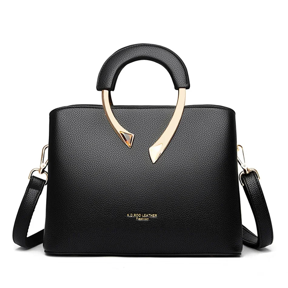 Genuine Leather Tote Handbag – Women's Luxury Shoulder & Crossbody Bag