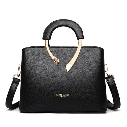 Genuine Leather Tote Handbag – Women's Luxury Shoulder & Crossbody Bag