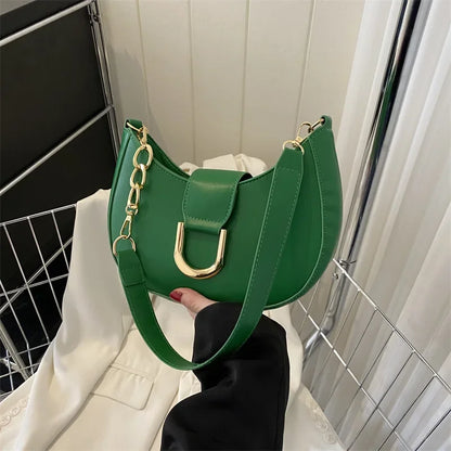 PU Leather Shoulder Bag for Women – Stylish Underarm Purse
