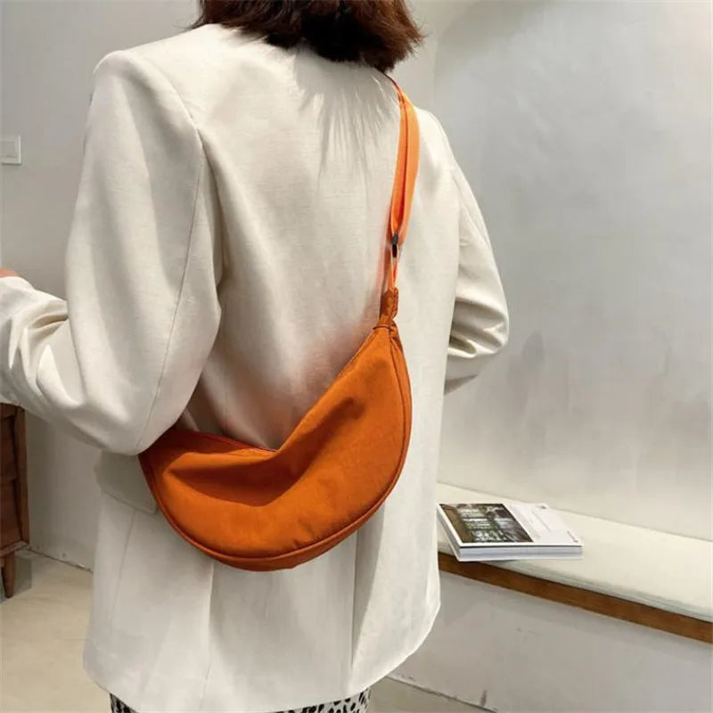 Half Moon Nylon Crossbody Bag – Women's Fanny Pack