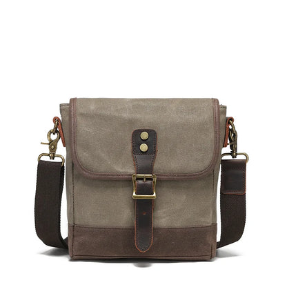 Vintage Canvas Shoulder Bag Cross-Body Wear Resistant Small Chest Men S Leather Briefcase
