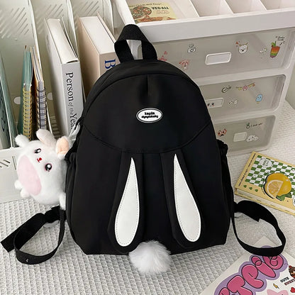 Cute Girl Backpack Student School Schoolbag Simple Everything Bunny Kawaii
