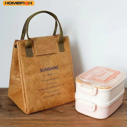Homefish Paper Lunch Bag Waterproof Insulation Lengthen Thicken Aluminum Foil Japanese Handbag