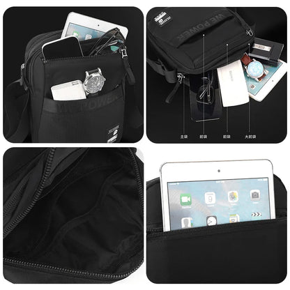 Nylon Waterproof Fashionable Single-Shoulder Crossbody Bag Men Casual Lightweight Outdoor Travel