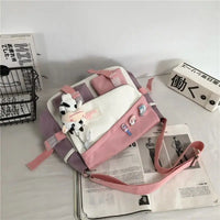 Pink Cow with Badge