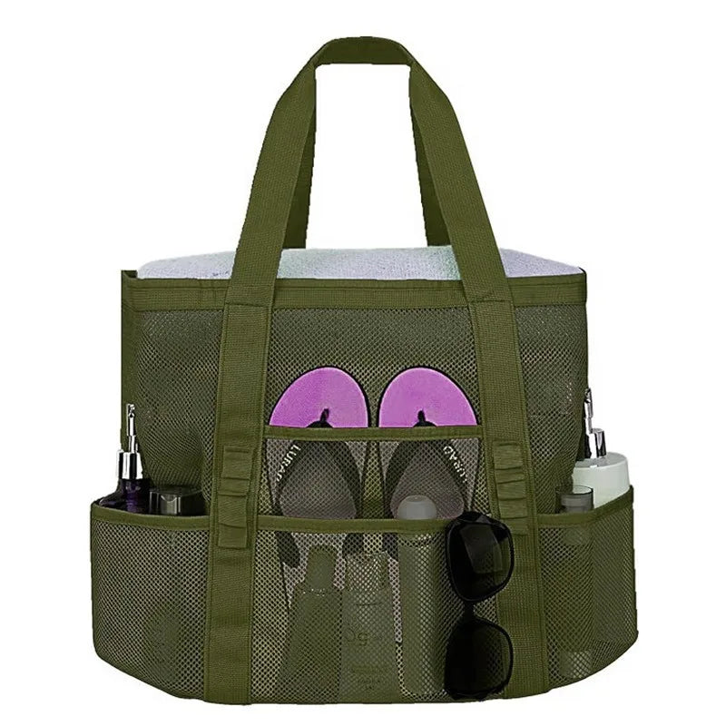 Large Mesh Beach Tote Bag Lightweight Quick-Dry Pool Bag