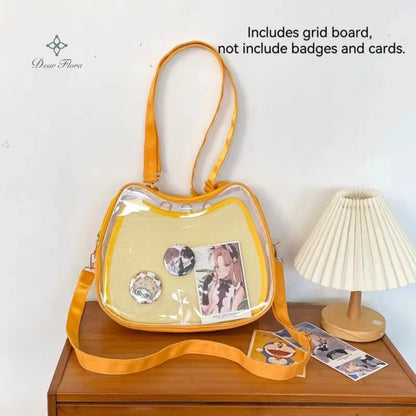 Cat-Shaped Ita Bag – Transparent Crossbody Shoulder Bag