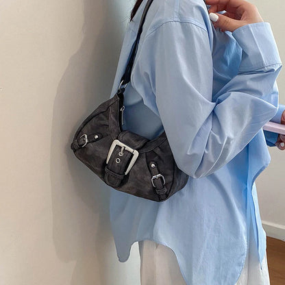 Retro Denim Underarm Bag – Y2K Women's Shoulder Bag