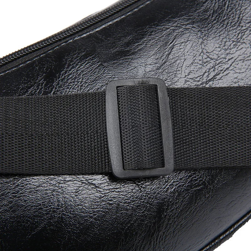 Pu Running Waist Bag Men Women Large Capacity Cross-Body Mobile Phone Storage Cashier Shoulder