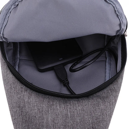 Simple Men S Chest Bag Trendy Cool Shoulder Crossbody Multi-Function Large Capacity Waterproof