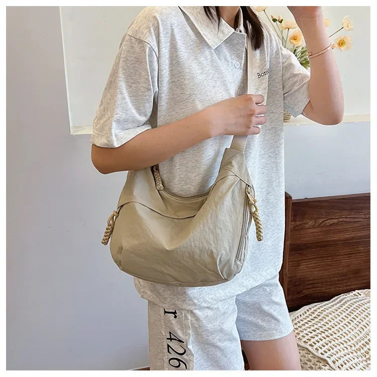 Korean Dumpling Shoulder Bag – Minimalist Hobo Bag for Women