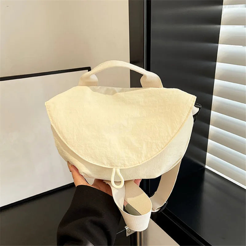 Lightweight Women S Bag Stylish Canvas Cross Bags Nylon Tote Y2k Bag Solid Color Waterproof Shoulder