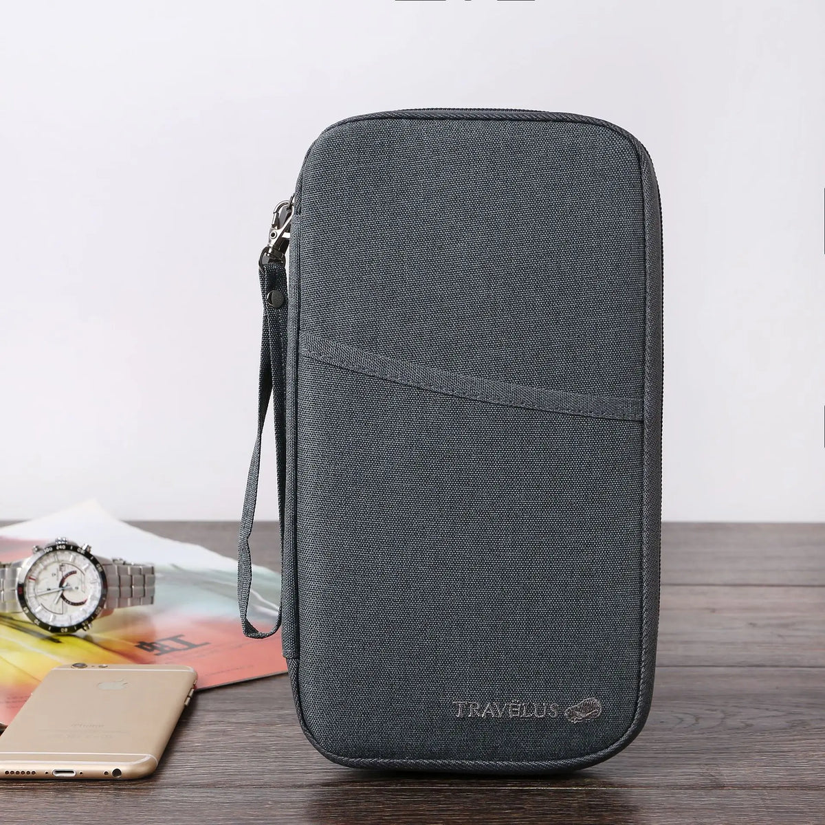 Wear-Resistant Oxford Cloth Travel Passport Bag Multi-Function Card Portable Storage Large Capacity