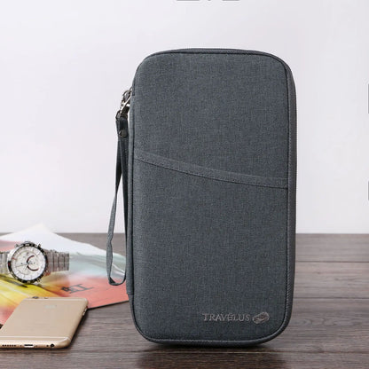 Wear-Resistant Oxford Cloth Travel Passport Bag Multi-Function Card Portable Storage Large Capacity