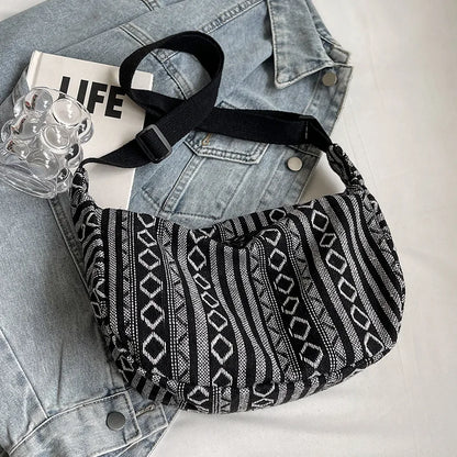 Boho Crossbody Bag – Ethnic Tribal Pattern Hobo Shoulder Purse
