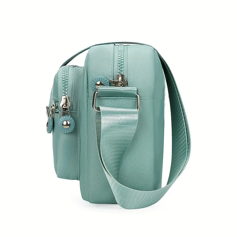 Nylon Crossbody Bag for Women – Lightweight Multi-Pocket Shoulder Bag