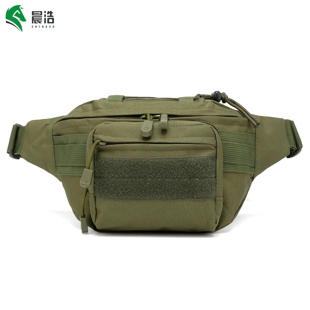 Wear-Resistant Oxford Fabric Outdoor Cycling Camouflage Waist Bag Tactical Chest Large Capacity Men