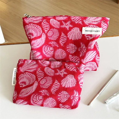 French Niche Makeup Bag Large Capacity Appearance Women S Hand-Held Travel Storage Fabric Toilet