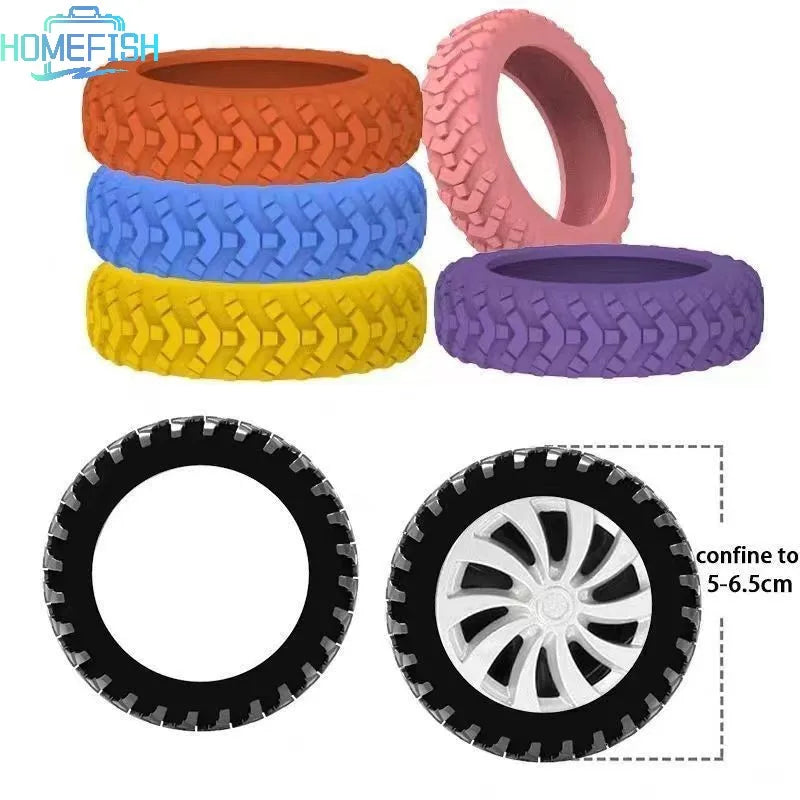 Homefish 8pcs Universal Luggage Suitcase Wheels Silicone Wear Resistant Trolleys Case Caster