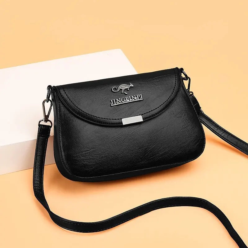 Small Crossbody Bag for Women – Retro PU Leather Flap Purse