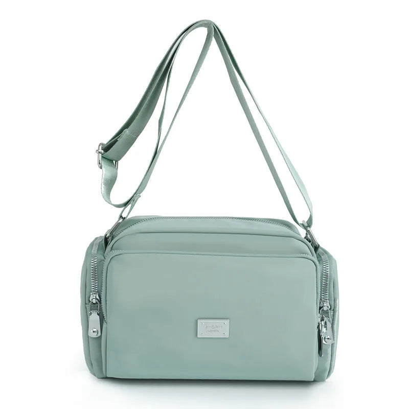 Large Capacity Nylon Crossbody Bag for Women – Wide Strap Shoulder Bag