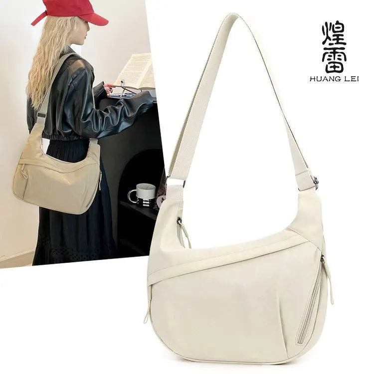 Fashionable Languid Lazy Wind Large Capacity Crossbody Bag Simple All Kinds Nylon Female Trend Light