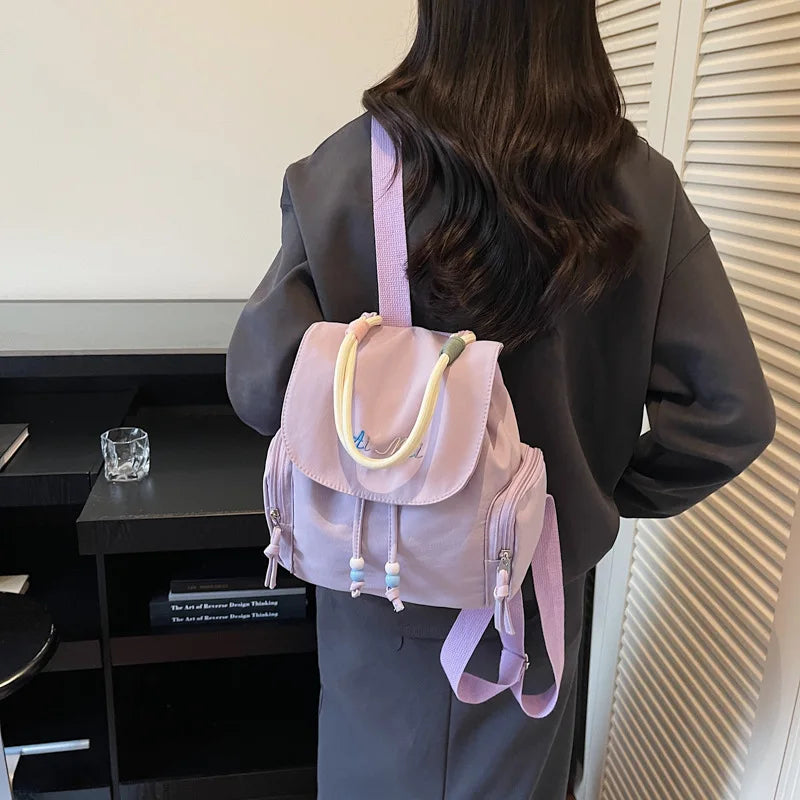 Mini Backpack Tote Bag – Cute Drawstring Flap Shoulder Bag