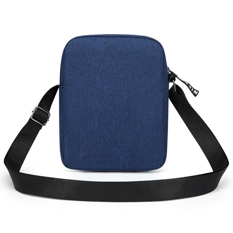 Men S Small Trendy Shoulder Bag Small Messenger Bag Simple Nylon Mobile Phone Bag