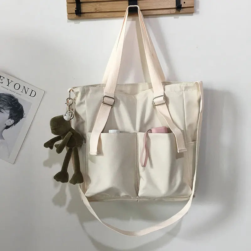 Large Capacity Nylon Tote Bag for Women – Waterproof Shoulder & Crossbody