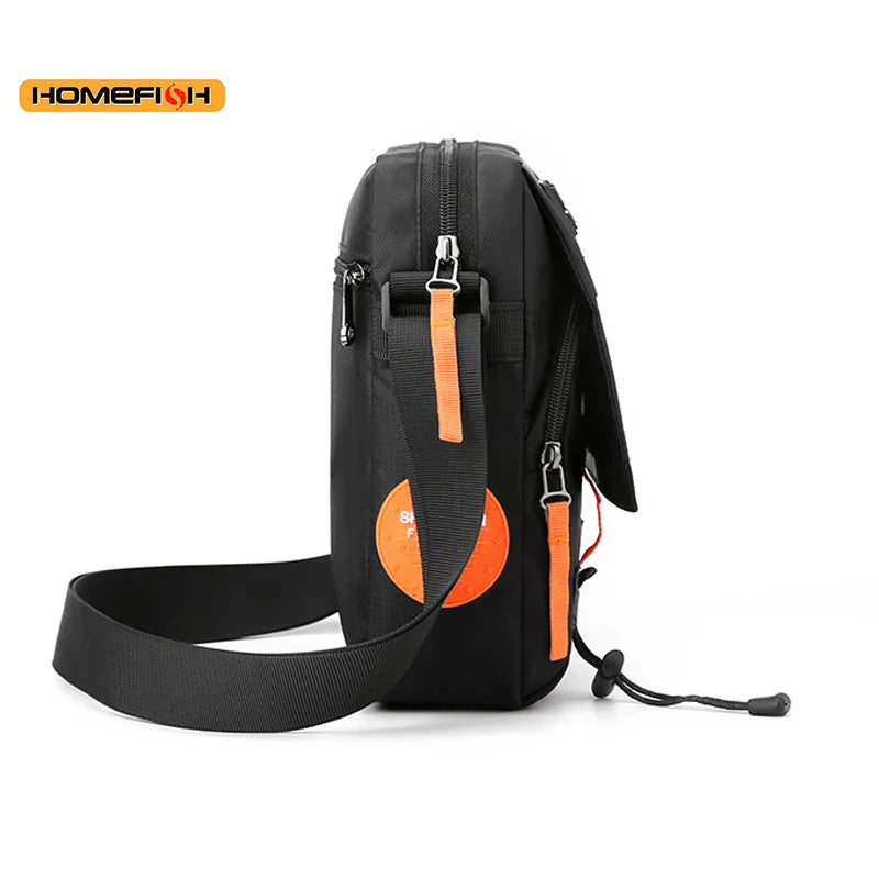 Men Waterproof Oxford Sling Bag Anti Theft Crossbody Messenger Multi Pocket Zipper Shoulder Pouch