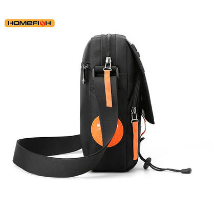 Men Waterproof Oxford Sling Bag Anti Theft Crossbody Messenger Multi Pocket Zipper Shoulder Pouch