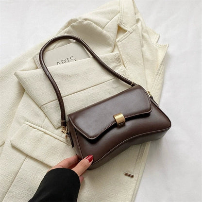 Vegan Leather Crossbody Bag – Lightweight Flap Purse for Office & Daily Use