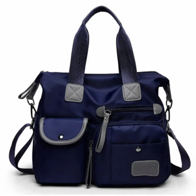 Large Capacity Nylon Tote Bag for Women – Multi-Pocket Crossbody & Shoulder Bag