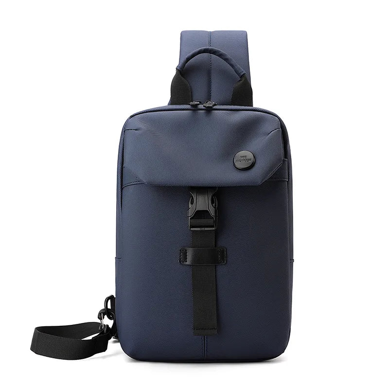 Men S Leisure Chest Bag Large Capacity Shoulder Simple Design Practical Waterproof Crossbody