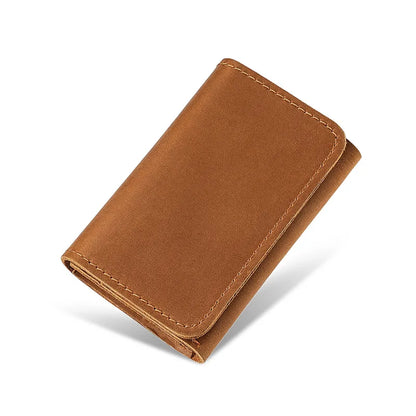 Genuine Leather Card Case Men S Women Business Cards Crazy Horse Leather Credit Card Holder