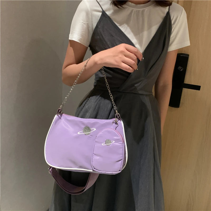 Popular Versatile Diagonal Cross Bag Chain Bar Underarm Arm Shoulder Bag