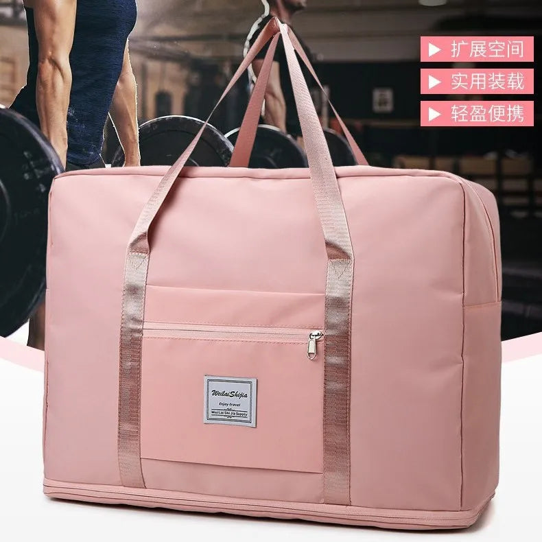 Large Capacity Travel Tote Bag – Multi-Layer Luggage Organizer