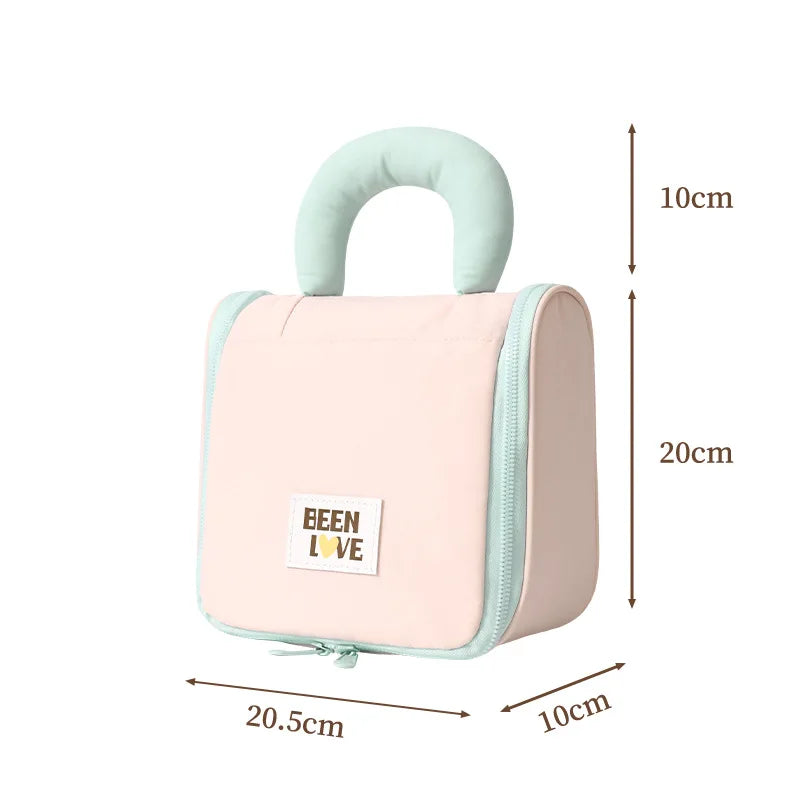 Ladies Nylon Color-Blocking Fashionable Makeup Bag Fashionable Toiletry Bag Business Trips