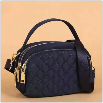 Embroidered Oxford Women's Shoulder Bag – Chic Square Tote Purse