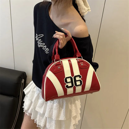 Retro Dome Handbag – Striped No. 96 Sporty Bag for Women