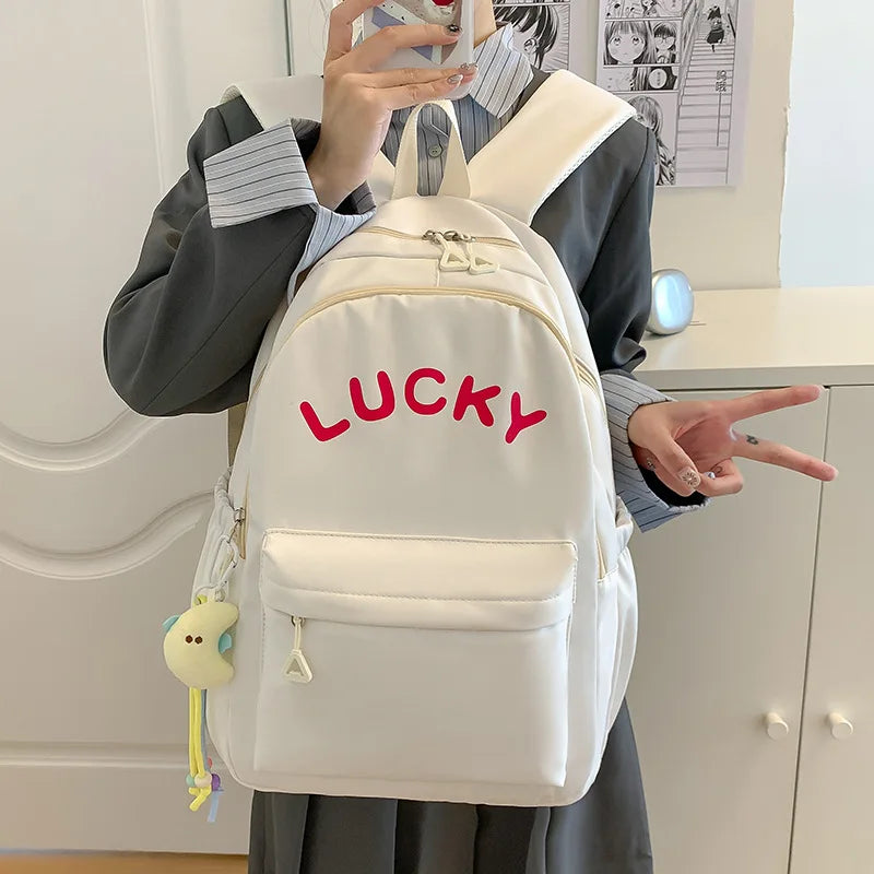 Nylon Cloth Lightweight Large-Capacity Student Backpack