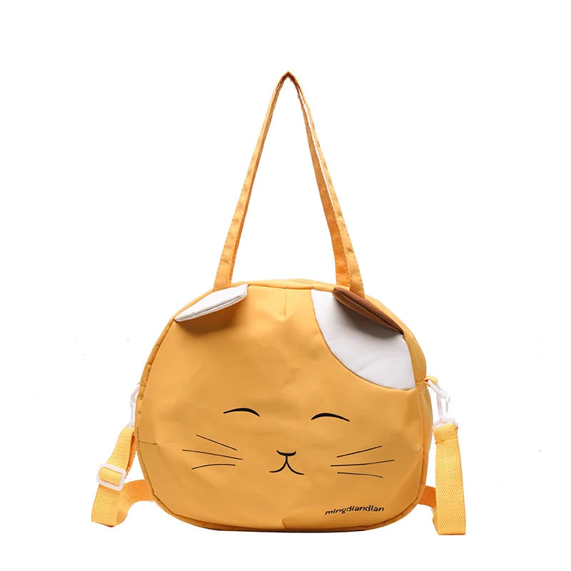 Cute Cat Tote Bag – Lightweight Shoulder Bag for Teen Girls